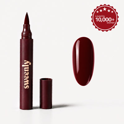 Bordeaux Nail Pen — nail pen and colour swatch