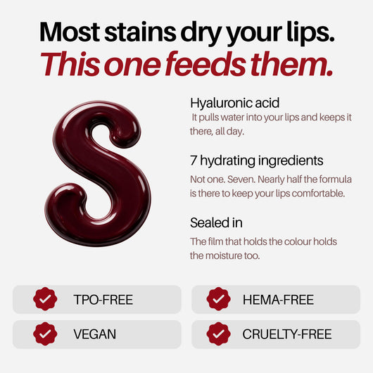 Cherry Lip Pen — hydrating formula, TPO-free, HEMA-free, vegan
