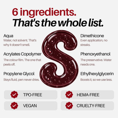 Chocolate Nail Pen — 6-ingredient formula, TPO-free, HEMA-free, vegan