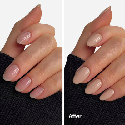 Cloud Nail Pen — before and after on natural nails