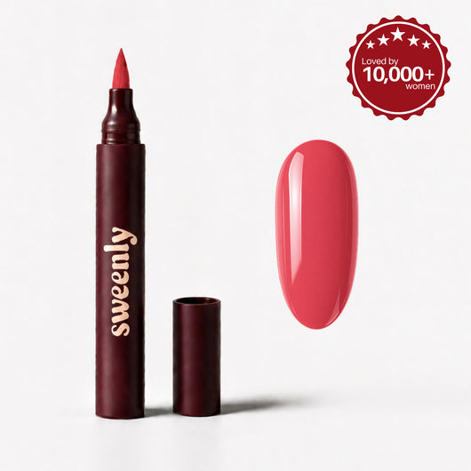 Coral Nail Pen — nail pen and colour swatch