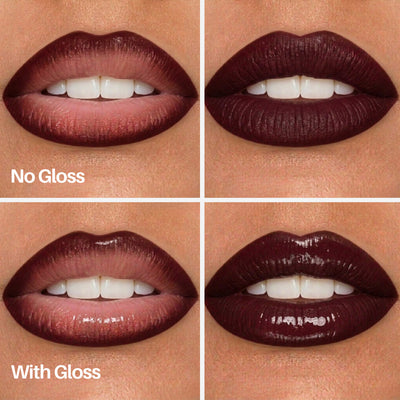 Deep Lip Pen — lips with and without gloss