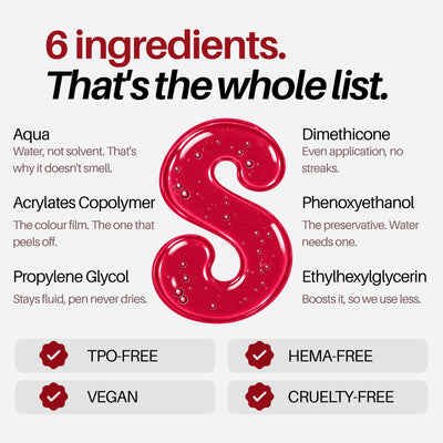 Magenta Nail Pen — 6-ingredient formula, TPO-free, HEMA-free, vegan