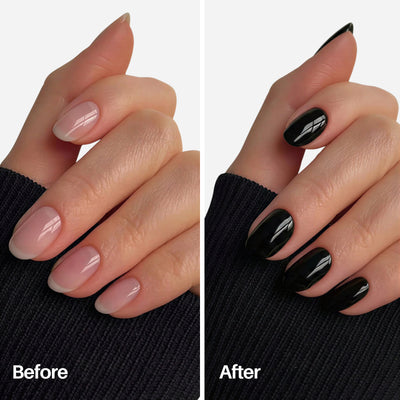 Night Nail Pen — before and after on natural nails