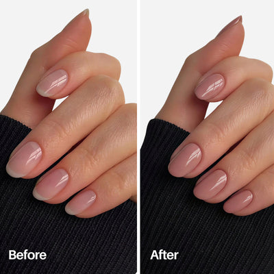 Nude Nail Pen — before and after on natural nails