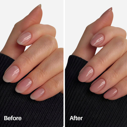 Nude Nail Pen — before and after on natural nails
