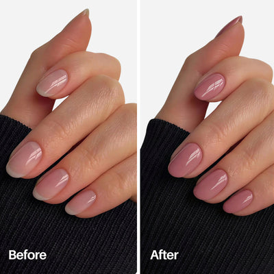 Pinky Nail Pen — before and after on natural nails
