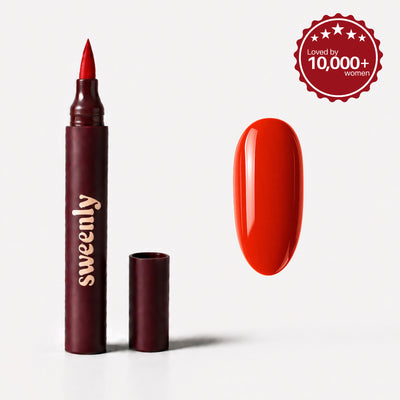 Poppy Nail Pen — nail pen and colour swatch