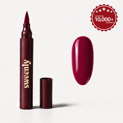 Raspberry Nail Pen — nail pen and colour swatch