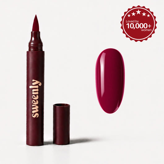 Raspberry Nail Pen — nail pen and colour swatch