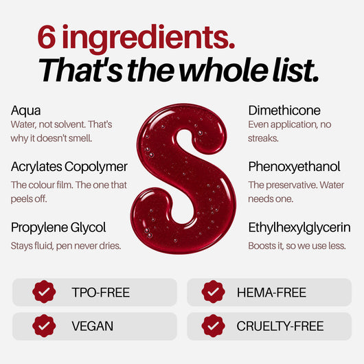 Ruby Nail Pen — 6-ingredient formula, TPO-free, HEMA-free, vegan