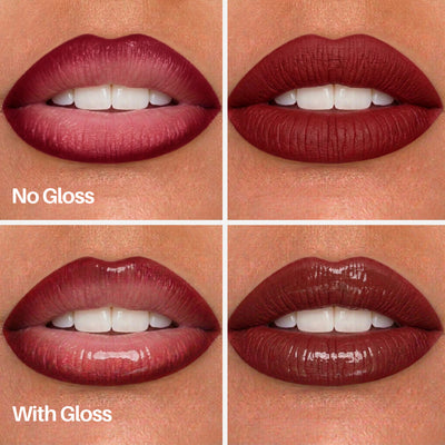 Sassy Lip Pen — lips with and without gloss