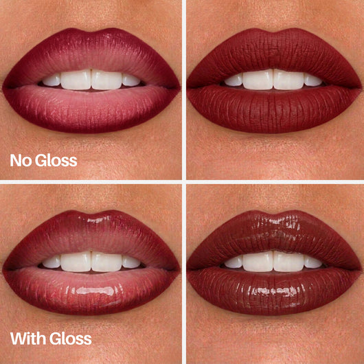 Sassy Lip Pen — lips with and without gloss