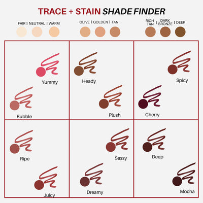 Sassy Lip Pen — trace and stain shade finder across skin tones
