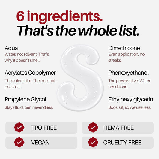 Snow Nail Pen — 6-ingredient formula, TPO-free, HEMA-free, vegan