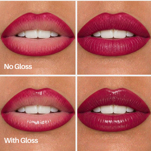 Yummy Lip Pen — lips with and without gloss